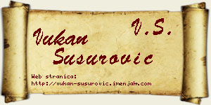 Vukan Susurović vizit kartica